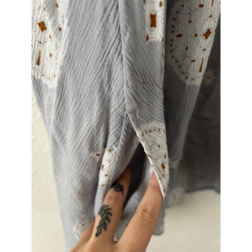 Free People Key Hole Gauze Swing Tank Tunic Size Large - Picture 3 of 5